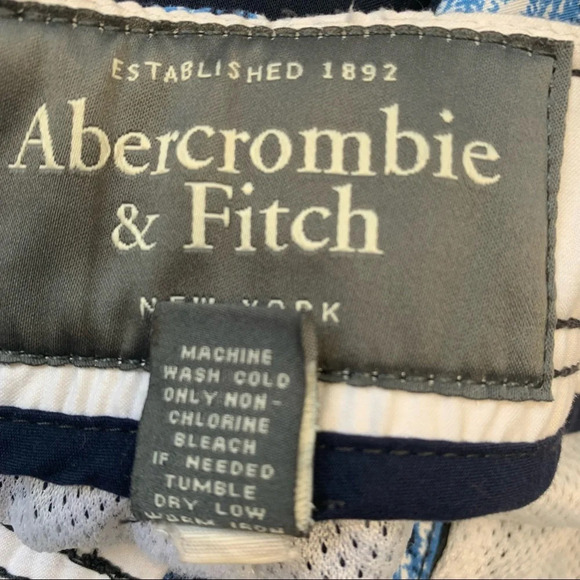 Abercrombie & Fitch Swim Shorts Trunks Men Large Cargo Pocket Floral Print Beach - Picture 10 of 12